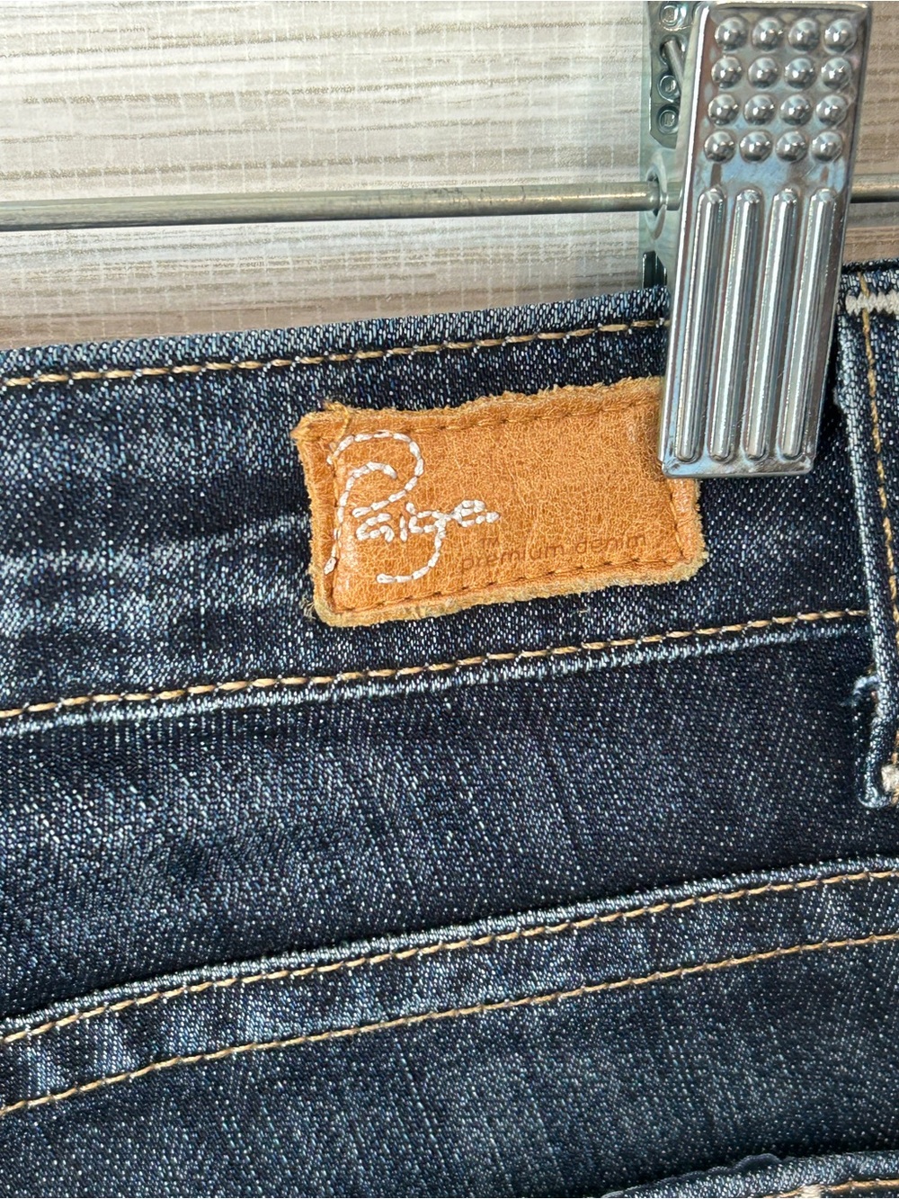 Paige Premium Denim Bermuda Shorts Distressed Bootcut Altered EUC - Picture 6 of 13